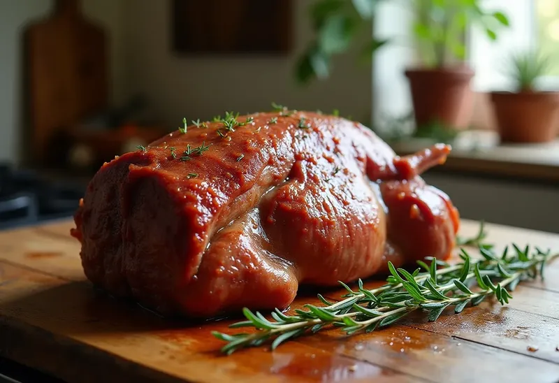 Rôti de porc tendre à la sauce venaison maison