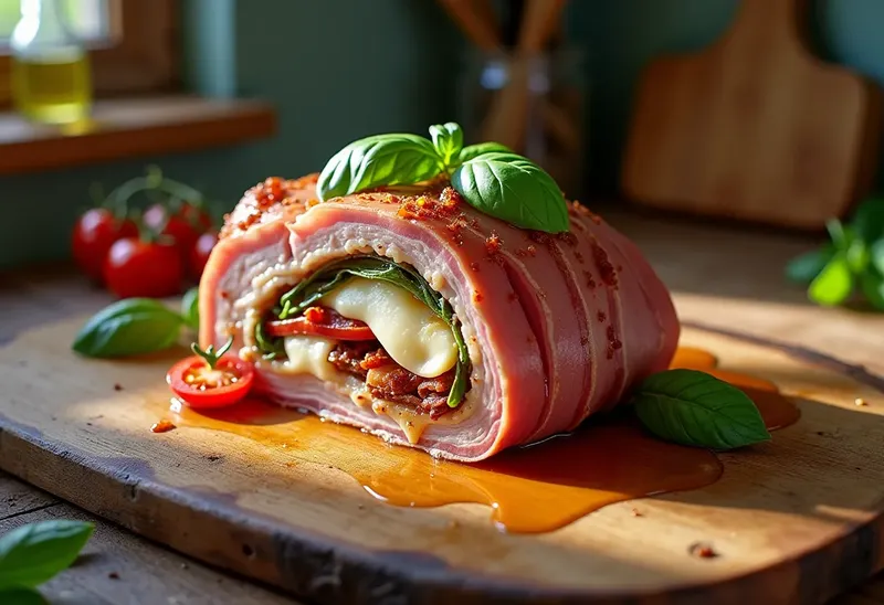 Rôti de veau farci à l'italienne : recette savoureuse et gourmande