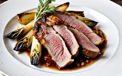 Rôti de veau fondant et poêlée d'endives caramélisées : recette facile et savoureuse