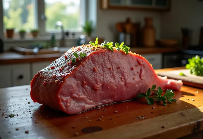 Rôti de veau mariné à l'espagnole savoureux