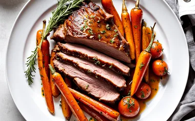 Rôti de veau tendre aux carottes caramélisées : recette facile et savoureuse