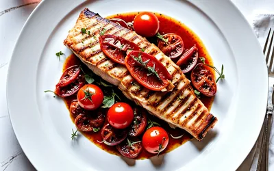 Recette facile de rouget grillé avec compote de chorizo épicée
