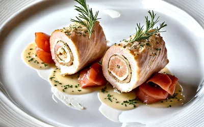 Roulade de lotte au saumon fumé et gingembre frais - recette facile et raffinée