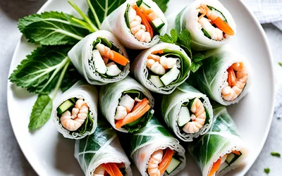 Recette facile de rouleaux de printemps frais et croquants