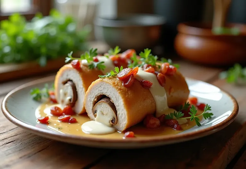 Roulés de dinde forestiers au lard : recette savoureuse et facile