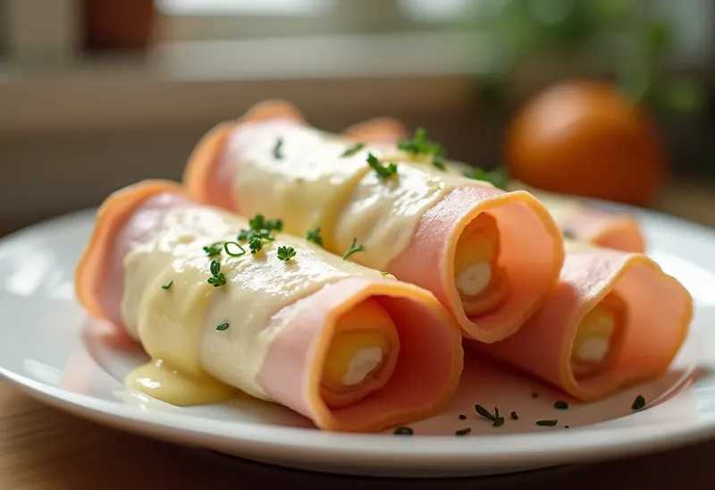 Roulés de jambon au fromage fondant : recette facile et rapide