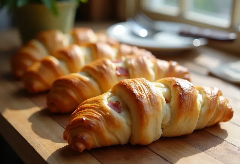 Roulés feuilletés au jambon croustillants et gourmands