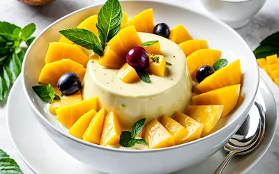 Sabayon aux fruits exotiques et menthe fraîche à la Clairette - Dessert léger et rafraîchissant
