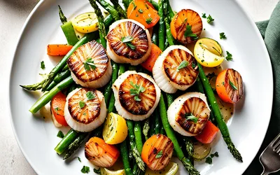 Recette facile de Saint-Jacques poêlées aux légumes croquants