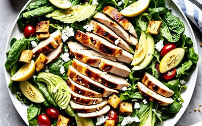 Image de la recette Salade César crémeuse au poulet grillé