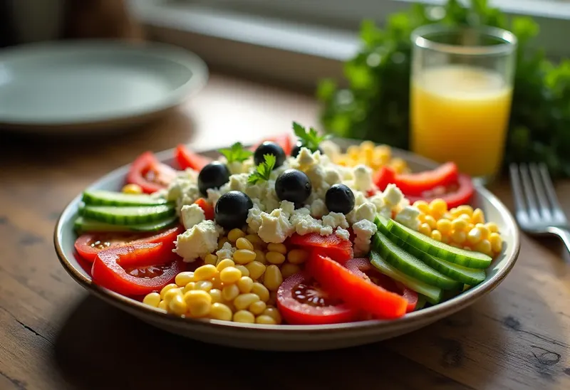 Salade colorée fraîche et croquante : recette saine et gourmande