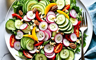 Salade Craquante et Colorée aux Légumes Frais - Recette Facile et Rapide