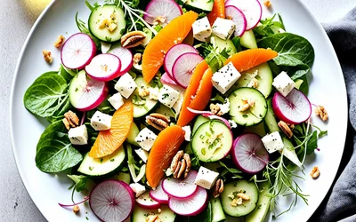 Salade croquante au carré frais : recette fraîche et légère