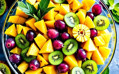 Salade de fruits exotiques légère au sirop d’agave - recette fraîche et vitaminée