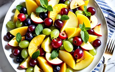 Salade de fruits vigneronne fraîche et gourmande - Recette facile et rapide