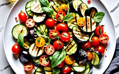 Salade de légumes grillés méditerranéenne facile et savoureuse