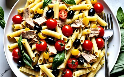 Salade de pâtes au thon fraîche et gourmande - recette facile et rapide
