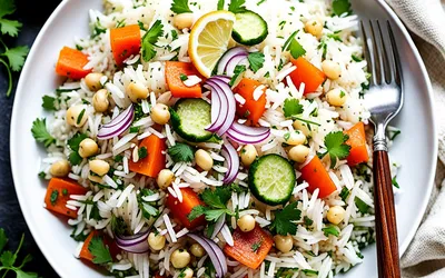 Salade de riz à l'indienne facile et parfumée – Recette fraîche et saine