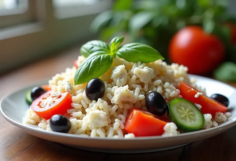Salade de riz corse savoureuse et fraîche