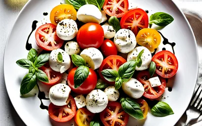 Salade de tomates à l'italienne fraîche et savoureuse - Recette facile