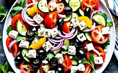 Salade d'été fraîcheur aux légumes croquants et herbes - recette facile et rapide