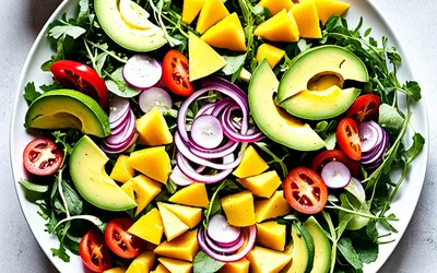 Salade exotique fraîcheur et saveurs tropicales - Recette facile et rapide