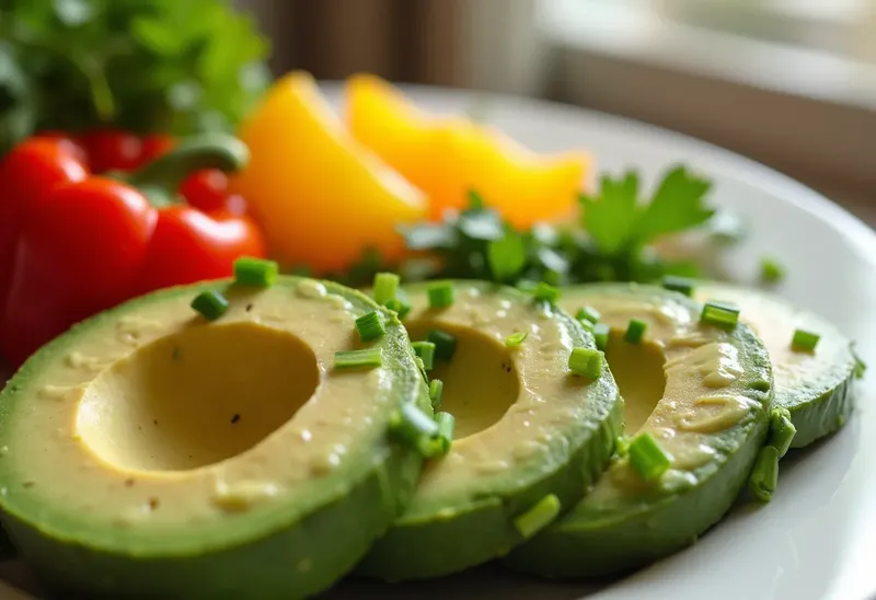 Salade fraîche d'avocat aux poivrons et fines herbes