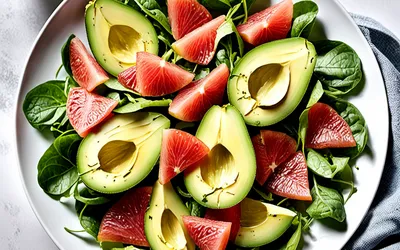 Recette facile de salade d'avocat au pamplemousse rose fraîche et saine