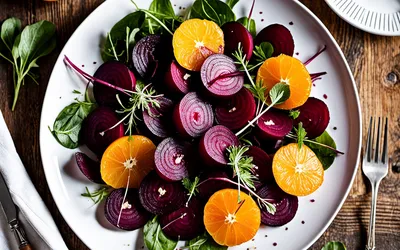 Salade fraîche de betteraves à l'orange : recette facile et saine