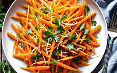 Recette facile de salade de carottes râpées au citron et sucre façon polonaise