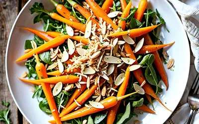 Salade fraîche de carottes râpées aux amandes et thon - recette facile et rapide