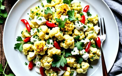 Salade de chou-fleur à l'indienne : recette fraîche et épicée facile