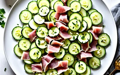 Salade fraîche de concombre au jambon et mayonnaise maison - Recette facile et rapide