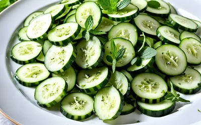 Salade fraîche de concombre au vinaigre balsamique - recette simple et rapide