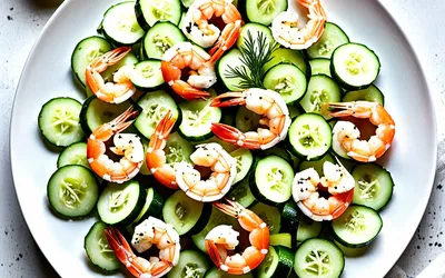 Salade fraîche de concombres aux crevettes : recette légère et rapide