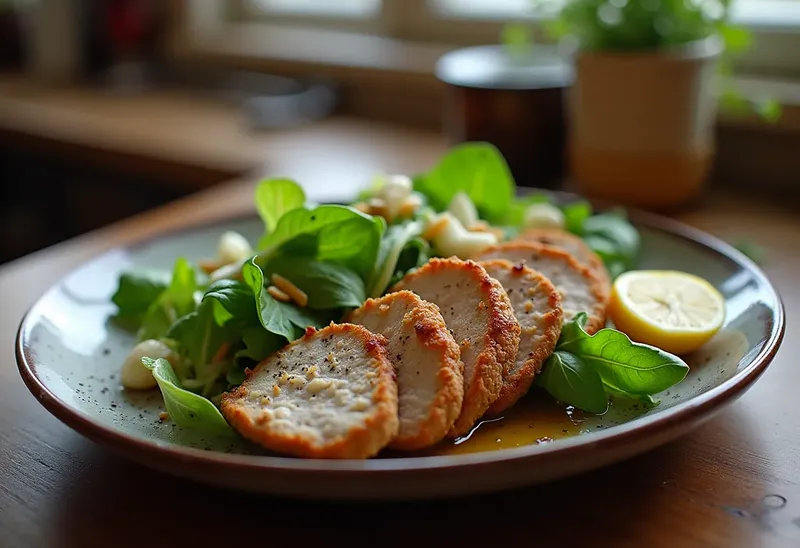 Salade fraîche de cresson aux foies de volaille poêlés