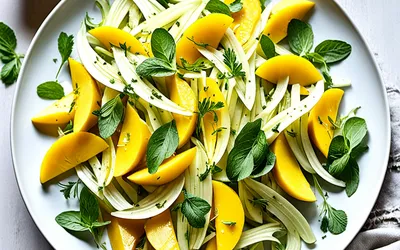Salade fraîche de fenouil croquant à la mangue sucrée - Recette saine et facile