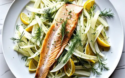 Salade fraîche de fenouil croquant à la truite fumée – recette facile et rapide