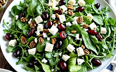Salade fraîche de feta aux raisins sucrés - Recette facile et rapide