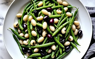 Recette facile de salade de haricots cocos à la vinaigrette aux olives