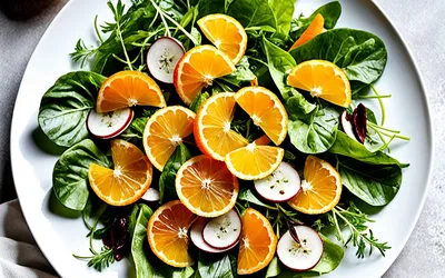 Salade fraîche de mâche à l'orange : recette légère et facile