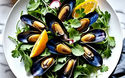 Salade fraîche de moules à l'orange : recette légère et savoureuse