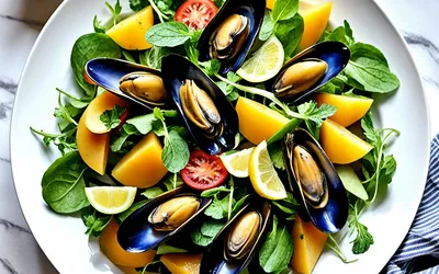 Salade fraîche de moules au melon sucré : recette facile et rapide