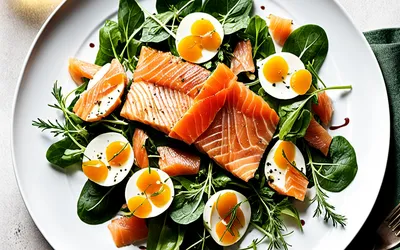 Salade fraîche de poissons fumés à la sauce à l'orange - recette facile et rapide