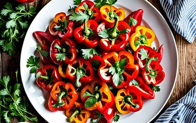 Salade fraîche de poivrons rouges à la façon de ma tante - recette facile et rapide