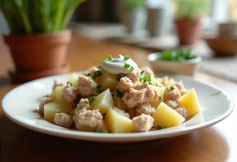 Salade fraîche de pommes de terre au thon facile et rapide