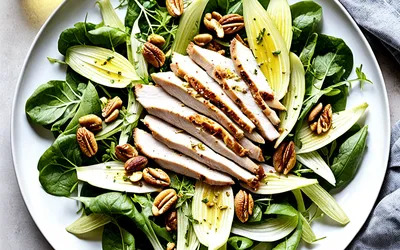 Salade d'endives croquantes au poulet grillé - recette facile et rapide