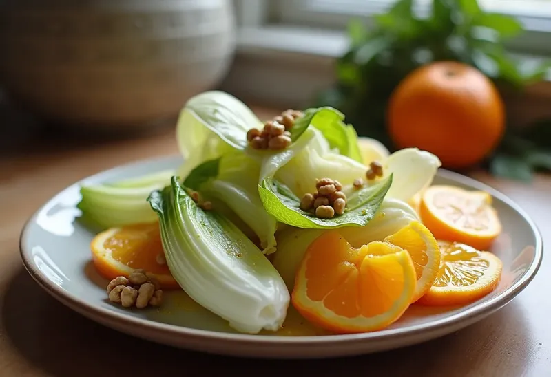 Salade fraîche d'endives croquantes et oranges juteuses
