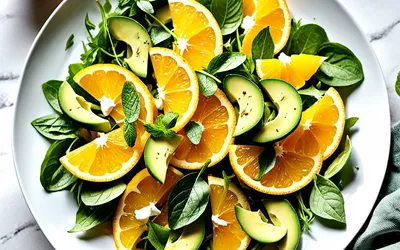 Salade fraîche d'orange et avocat - recette facile et rapide