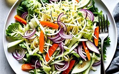 Recette facile de salade croquante au chou blanc et vinaigrette maison